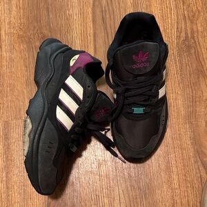 IVY PARK Black and Purple Sneakers with Teal Accents